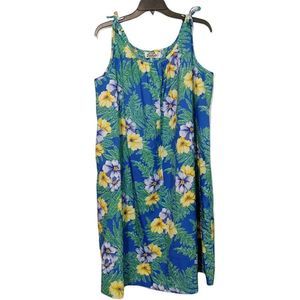 Hilo Hatties Hawaiian Long Sundress with Tie Straps